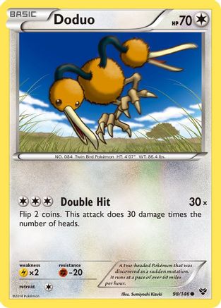 Doduo 098 - Reverse Holofoil XY Base Set - Common