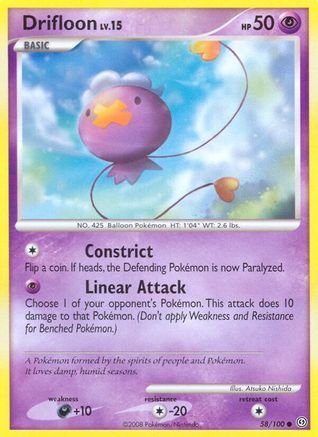 Drifloon 058 - Reverse Holofoil Stormfront - Common