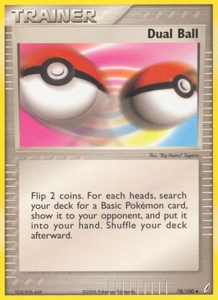 Dual Ball 078/100 - Reverse Holofoil Crystal Guardians - Uncommon