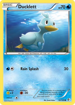 Ducklett 042 - Reverse Holofoil Boundaries Crossed - Common