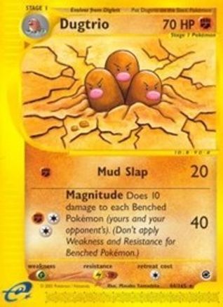 Dugtrio (44) 044 - Reverse Holofoil Expedition - Rare
