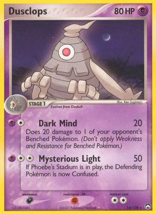 Dusclops 014 Power Keepers - Rare