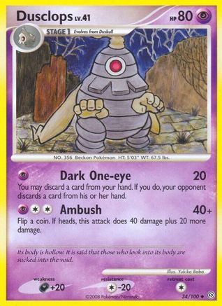 Dusclops (34) 034 - Reverse Holofoil Stormfront - Uncommon