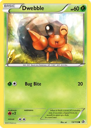 Dwebble 013 - Reverse Holofoil Legendary Treasures - Common