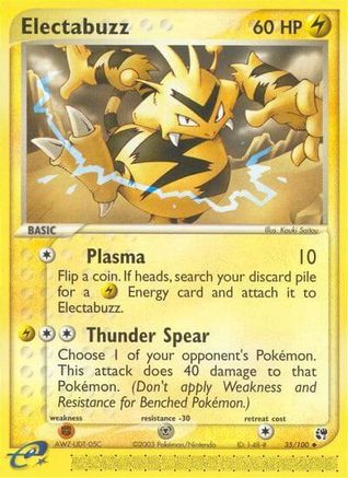 Electabuzz 035/100 - Reverse Holofoil Sandstorm - Uncommon