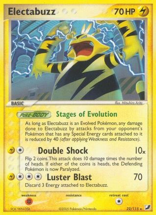 Electabuzz 022/115 - Reverse Holofoil Unseen Forces - Rare