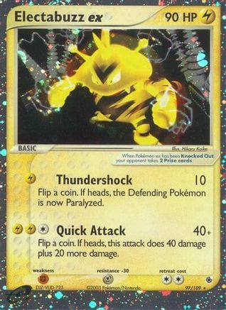 Electabuzz ex 097/109 - Holofoil Ruby and Sapphire - Ultra Rare