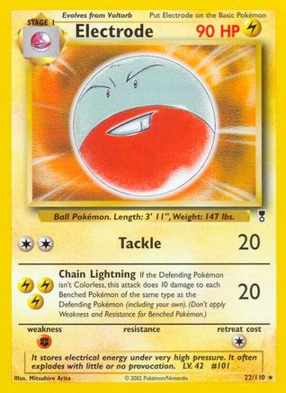 Electrode 022 - Reverse Holofoil Legendary Collection - Rare