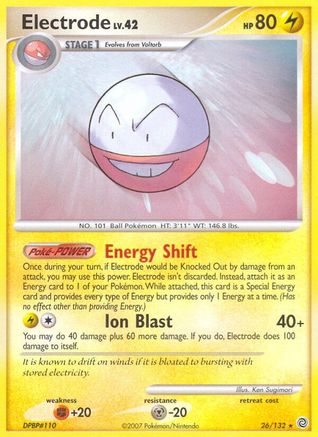 Electrode 026 - Reverse Holofoil Secret Wonders - Rare