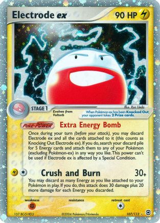 Electrode ex 107 - Holofoil FireRed & LeafGreen - Ultra Rare