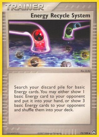 Energy Recycle System 073 - Reverse Holofoil Power Keepers - Uncommon