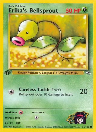 Erika's Bellsprout (76) 076/132 - 1st Edition Gym Heroes - Common