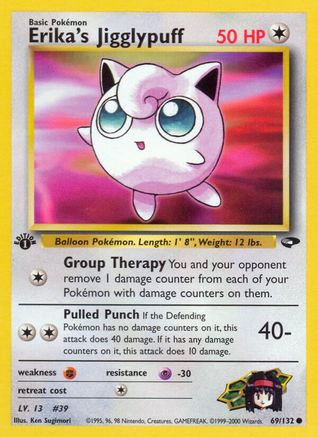Erika's Jigglypuff 069/132 - 1st Edition Gym Challenge - Common