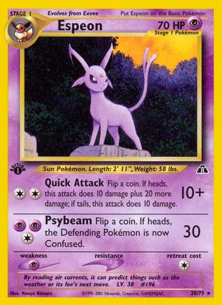 Espeon (20) 020/75 - Unlimited Neo Discovery - Rare