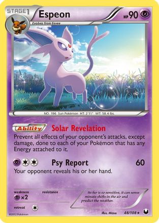 Espeon 048/108 - Reverse Holofoil Dark Explorers - Rare