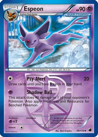 Espeon (Team Plasma) 048/116 - Reverse Holofoil Plasma Freeze - Uncommon