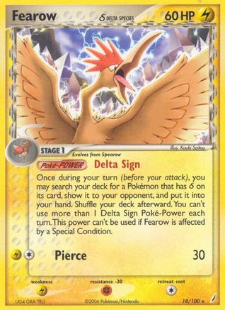 Fearow (Delta Species) 018/100 Crystal Guardians - Rare