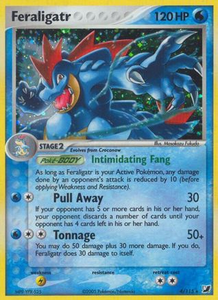 Feraligatr 004 - Reverse Holofoil Unseen Forces - Holo Rare
