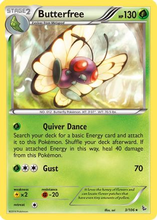 Butterfree 003/106 XY Flashfire - Rare