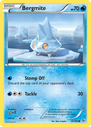 Bergmite 030 - Reverse Holofoil XY Flashfire - Common