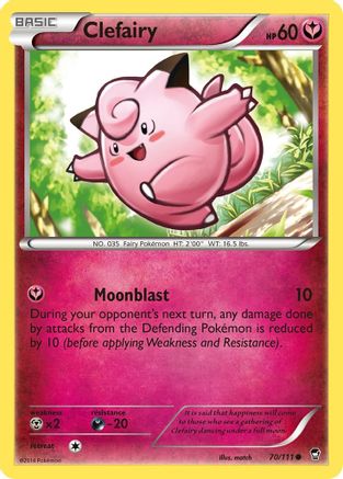 Clefairy (70) 070/111 XY Furious Fists - Common