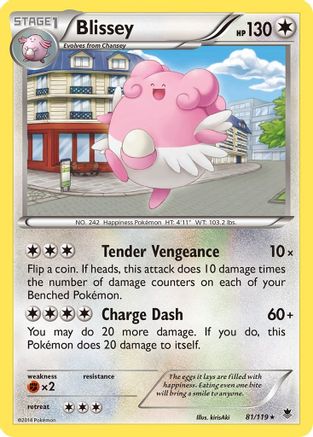 Blissey 081 - Reverse Holofoil XY Phantom Forces - Rare