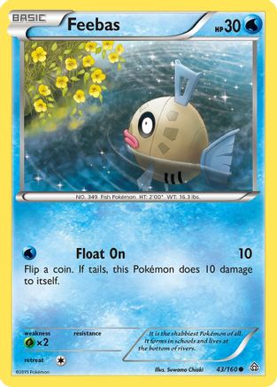 Feebas 043/160 - Reverse Holofoil XY Primal Clash - Common