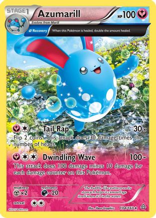 Azumarill (Alpha) 104/160 - Holofoil XY Primal Clash - Holo Rare