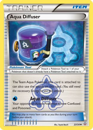 Aqua Diffuser 023/34 - Reverse Holofoil Double Crisis - Uncommon