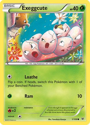 Exeggcute 001/108 - Reverse Holofoil XY Roaring Skies - Common