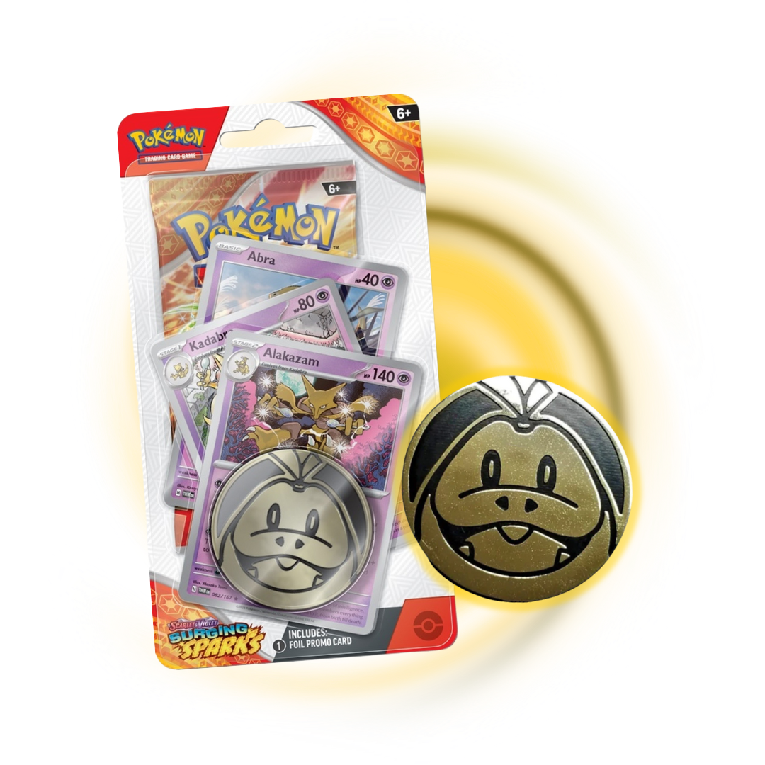Scarlet and Violet Surging Sparks 1 Pack Checklane Blister Alakazam