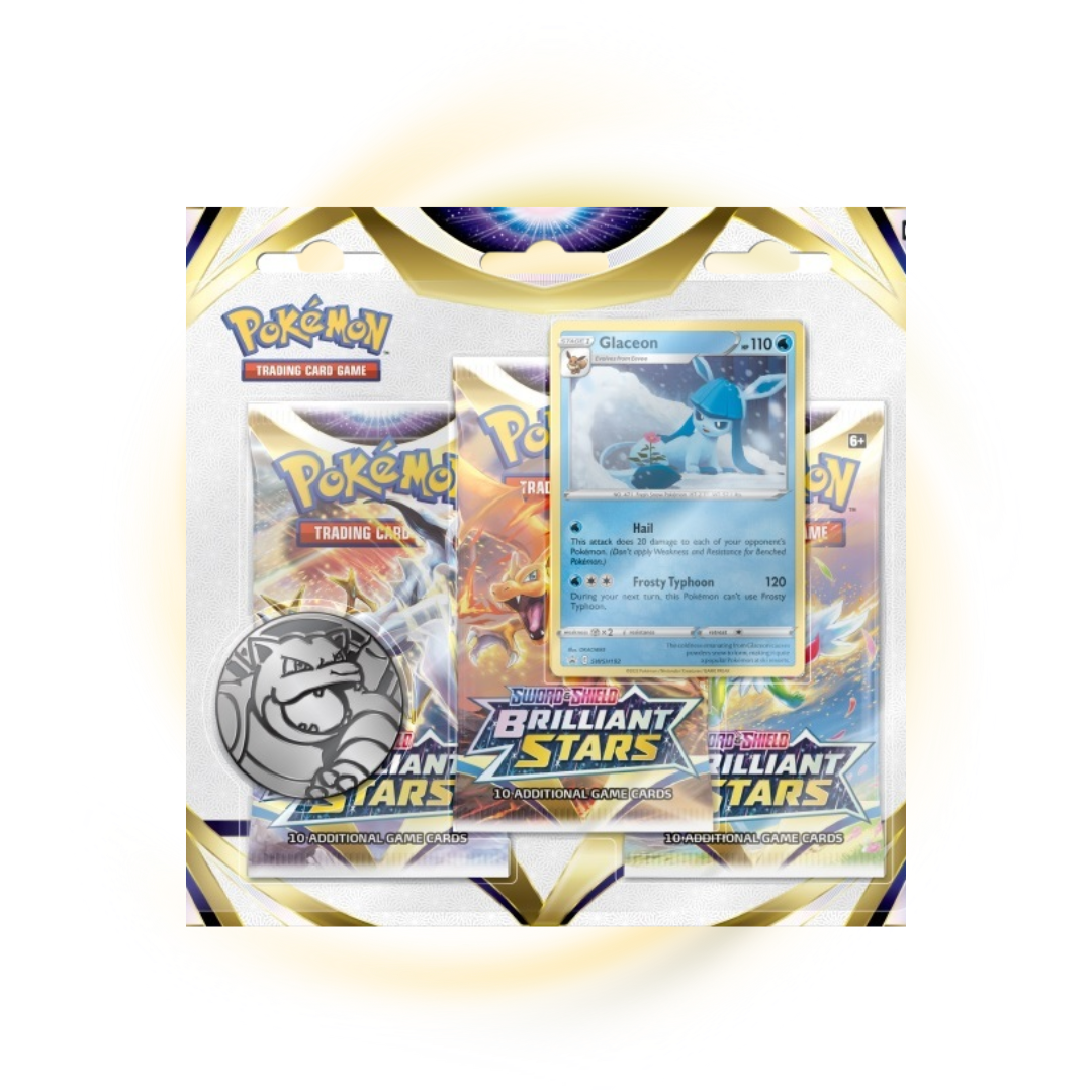 Sword & Shield Brilliant Stars 3 Pack Blister Glaceon
