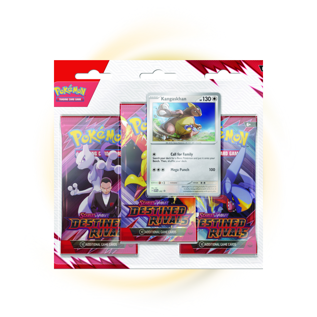 Scarlet and Violet Destined Rivals 3 Pack Blister Kangaskhan