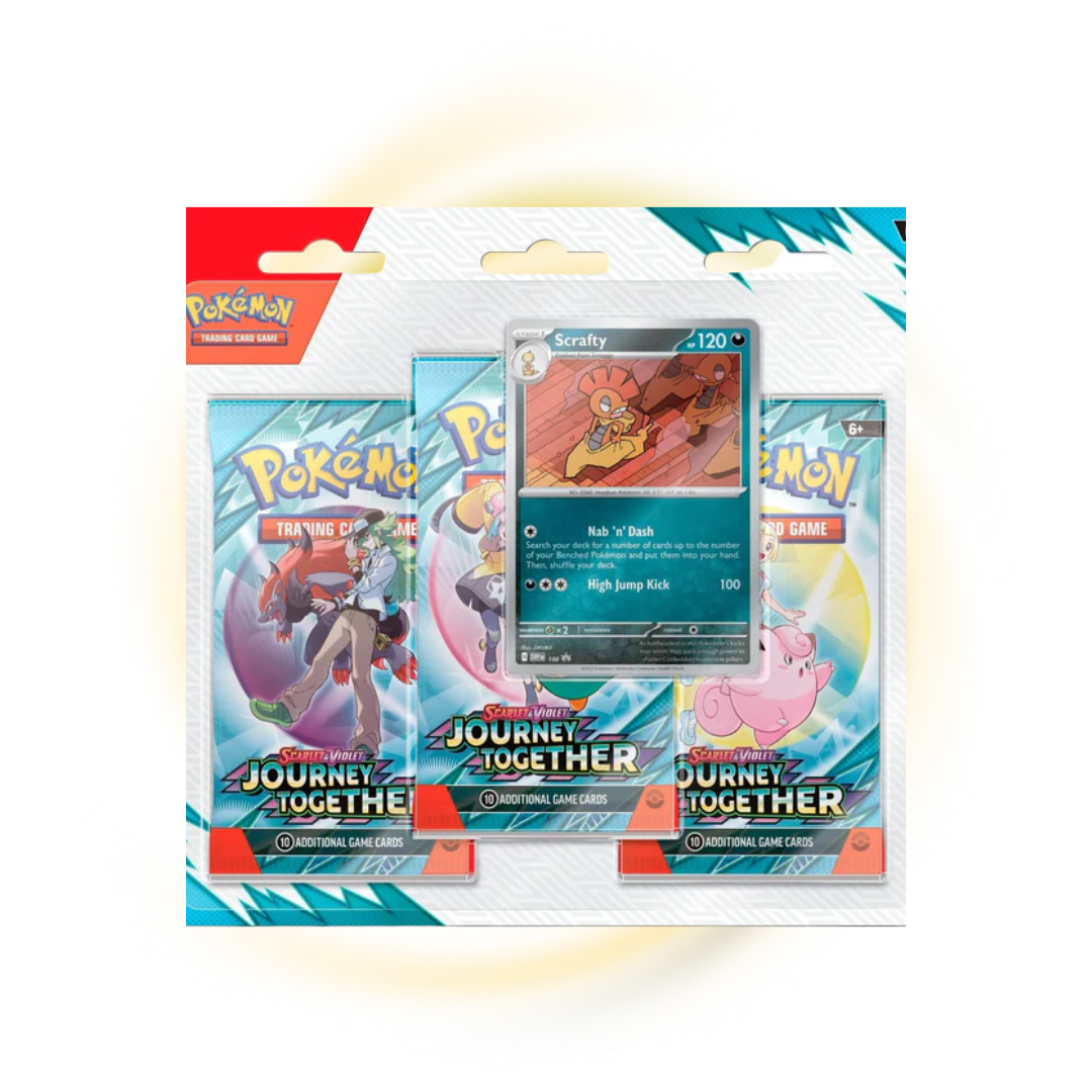 Scarlet and Violet Journey Together 3 Pack Blister Scrafty