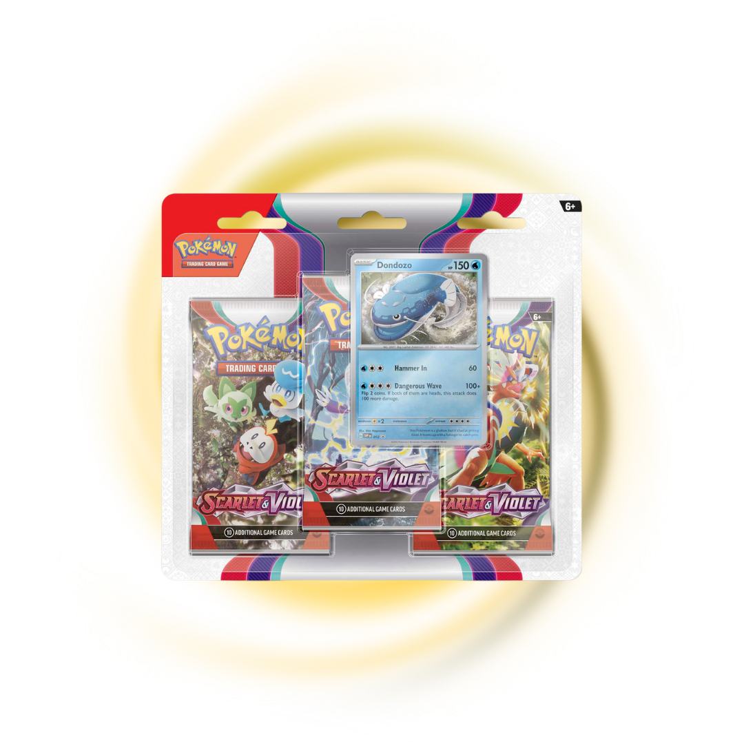 Scarlet and Violet (Base Set) 3 Pack Blister Dondozo