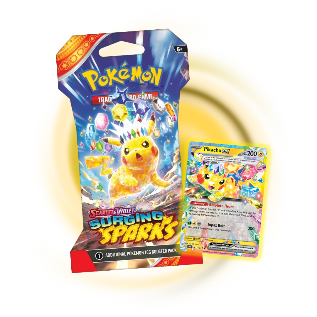 Scarlet and Violet Surging Sparks Booster Pack (Cardboard Packaging)