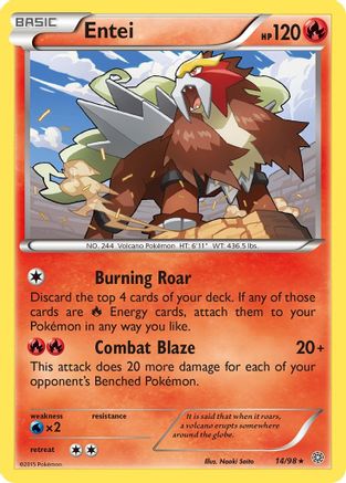 Entei (14) 014/98  XY  Ancient Origins - Rare