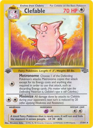 Clefable (17) 017/64  - 1st Edition Jungle - Rare