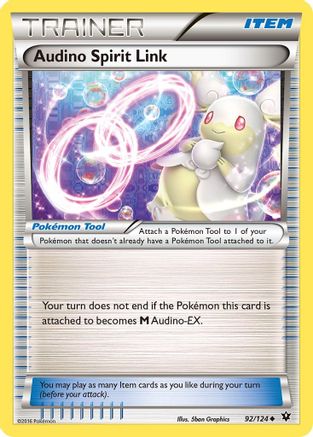 Audino Spirit Link 092/124  - Reverse Holofoil XY  Fates Collide - Uncommon
