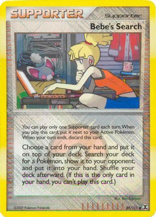 Bebe's Search 089/111  - Reverse Holofoil League & Championship Cards - Promo
