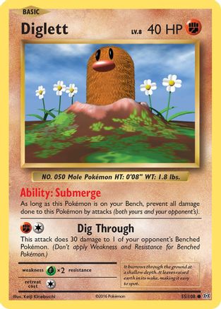 Diglett 055/108  XY  Evolutions - Common