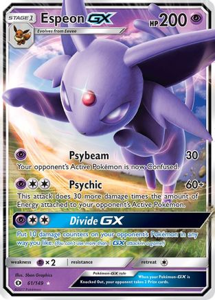 Espeon GX 061/149  - Holofoil SM Base Set - Ultra Rare