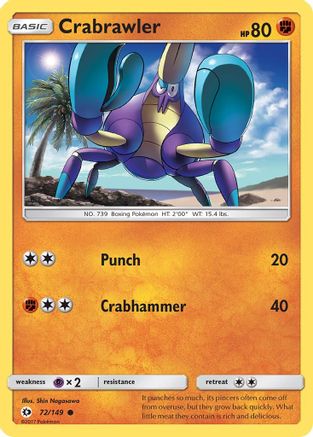 Crabrawler 072/149  SM Base Set - Common