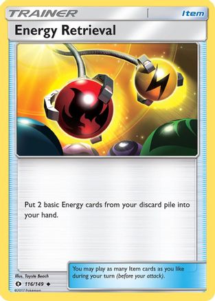 Energy Retrieval 116/149  - Reverse Holofoil SM Base Set - Uncommon