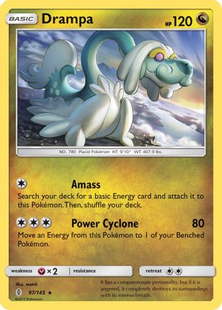 Drampa 097/145  - Holofoil SM  Guardians Rising - Holo Rare