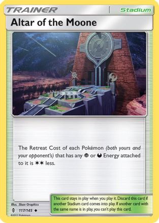 Altar of the Moone 117/145  - Reverse Holofoil SM  Guardians Rising - Uncommon