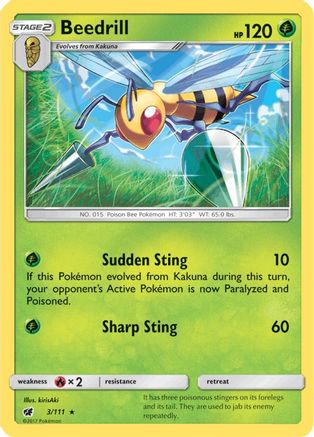 Beedrill 003/111  SM  Crimson Invasion - Rare