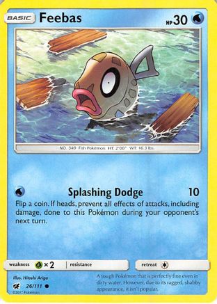 Feebas 026/111  SM  Crimson Invasion - Common