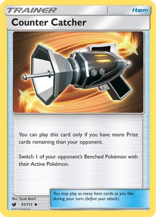 Counter Catcher 091/111  - Reverse Holofoil SM  Crimson Invasion - Uncommon