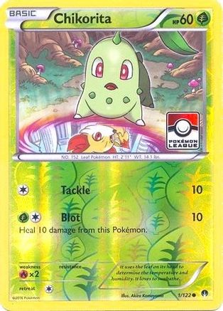 Chikorita 001/122  - Reverse Holofoil League & Championship Cards - Promo